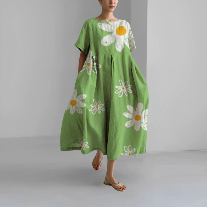 ANNE® | BLOMSTERPRINT KJOLE MED RUND HALS