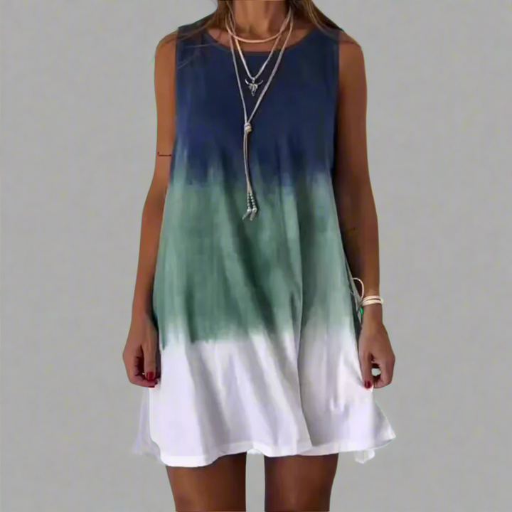 Welflinde | Trendy Mini Kjole med Tie-Dye Utseende