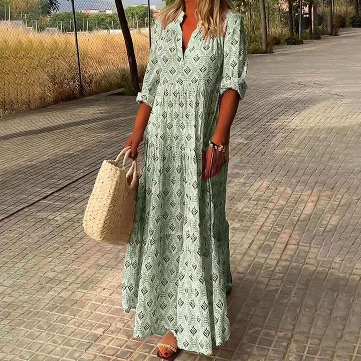 Nora - Elegant Boho Maxi Kjole