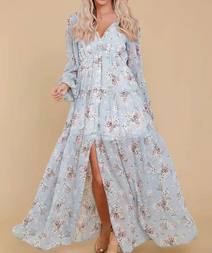 Nancy | Maxi Chiffon Casual Kjole