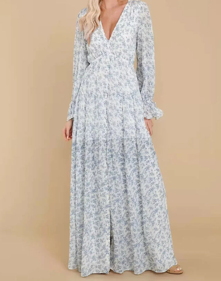 Nancy | Maxi Chiffon Casual Kjole