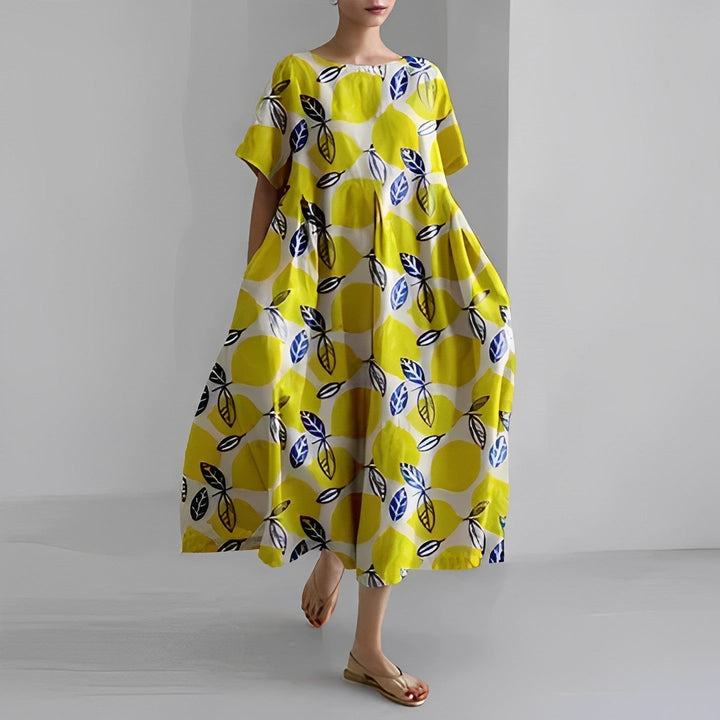 Daisy - Retro Stor Sving Løs Maxi Kjole