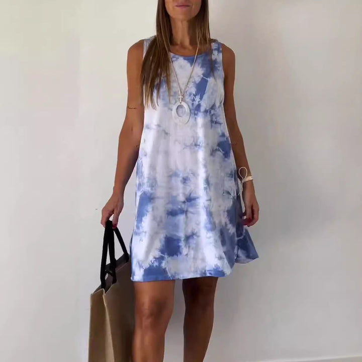 Josie - Gradient Tie Dye Print Mini Kjole