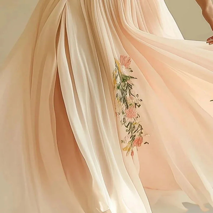 Amelia | Elegant Høy Midje V-Hals Festkjoler