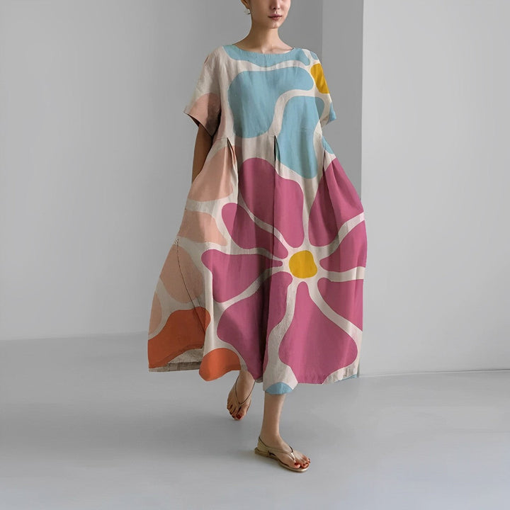 Daisy - Retro Stor Sving Løs Maxi Kjole