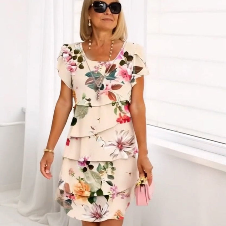 Lyra - Grasiøs Floral Elegance Kjole