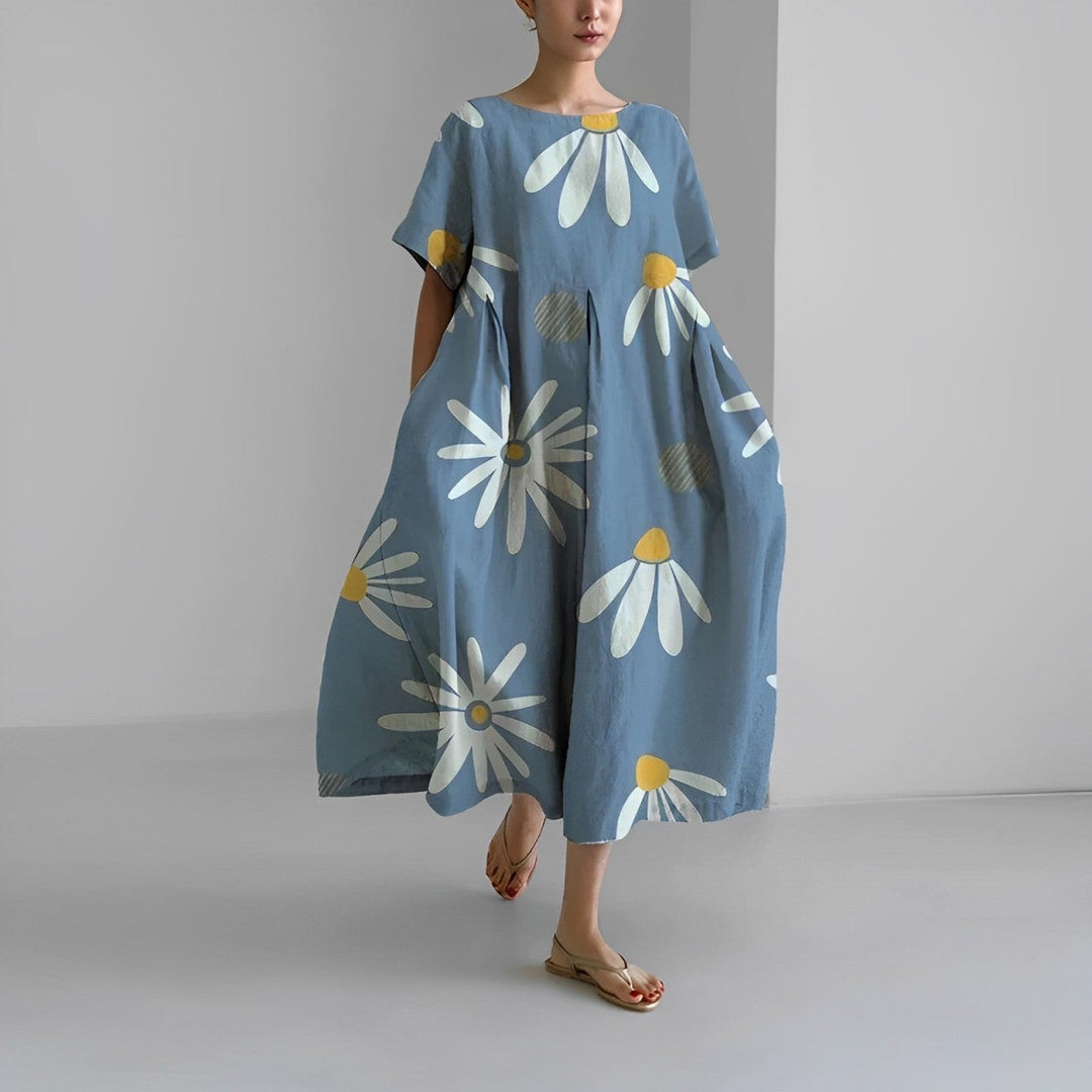 Daisy - Retro Stor Sving Løs Maxi Kjole